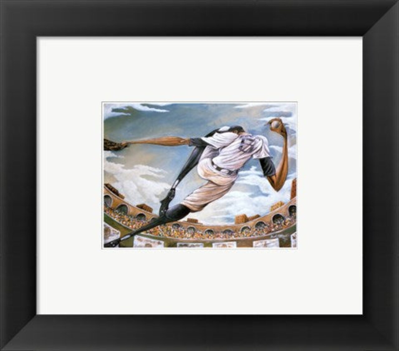 Framed Art The Pitch Mini by Frank Morrison - Dynamic Urban Art Decor for Small Spaces 5.5 x 7.25
